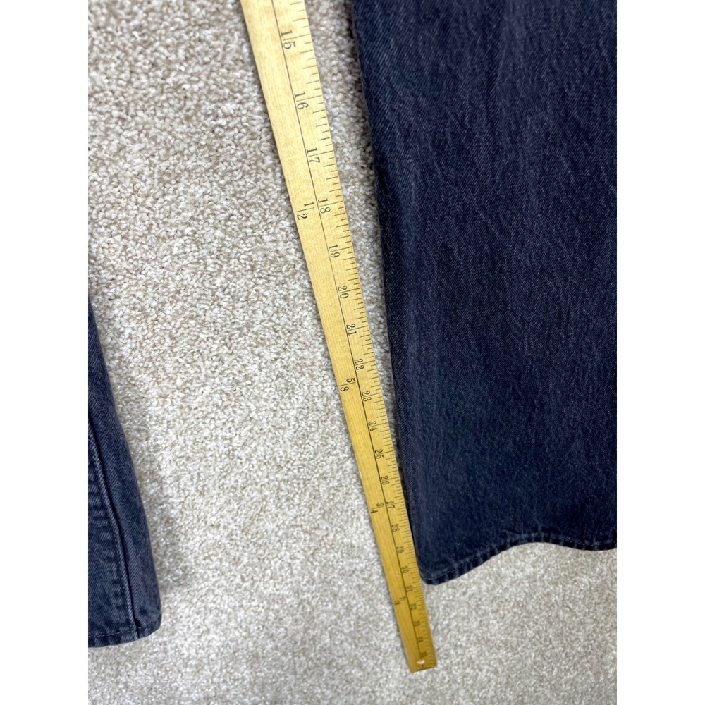 Levi's 501 Original Fit Button Fly Jeans Mens 40x32 Faded Black Straight Denim - Picture 7 of 11